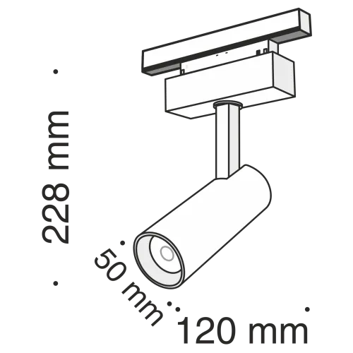 Трековый светодиодный светильник для магнитного шинопровода Maytoni Track Lamps TR019-2-10W3K-B  фото 3