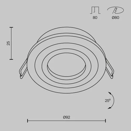 Встраиваемый светильник Maytoni Atom DL023-2-01W  фото 9