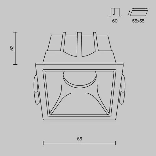 Встраиваемый светильник Maytoni Alfa LED DL043-01-10W3K-D-SQ-WB  фото 11