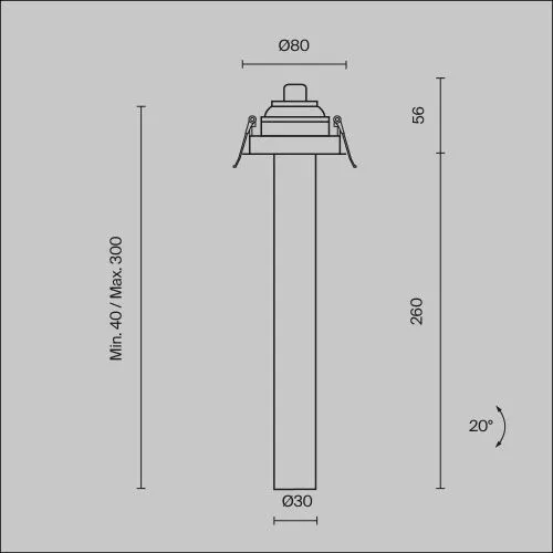 Встраиваемый светильник Technical C140RS-L300-7W4K-W  фото 11