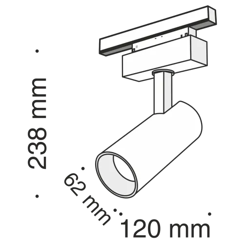 Трековый светодиодный светильник для магнитного шинопровода Maytoni Track lamps TR019-2-15W3K-B  фото 3