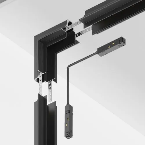 Угловой коннектор внутренний для магнитного шинопровода Maytoni Accessories for tracks TRA004ICL-22B  фото 4
